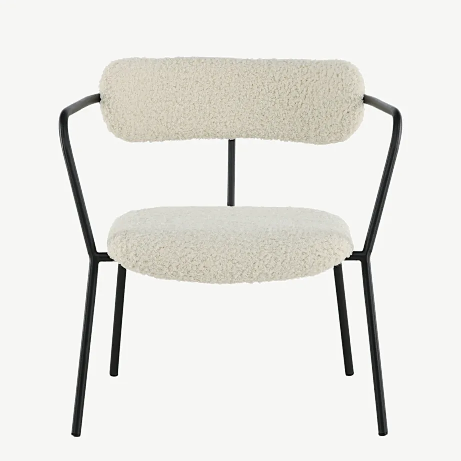 Duffy murdvalge buklee-kangaga tugitool musta metallraamiga, 15546-440 – 4