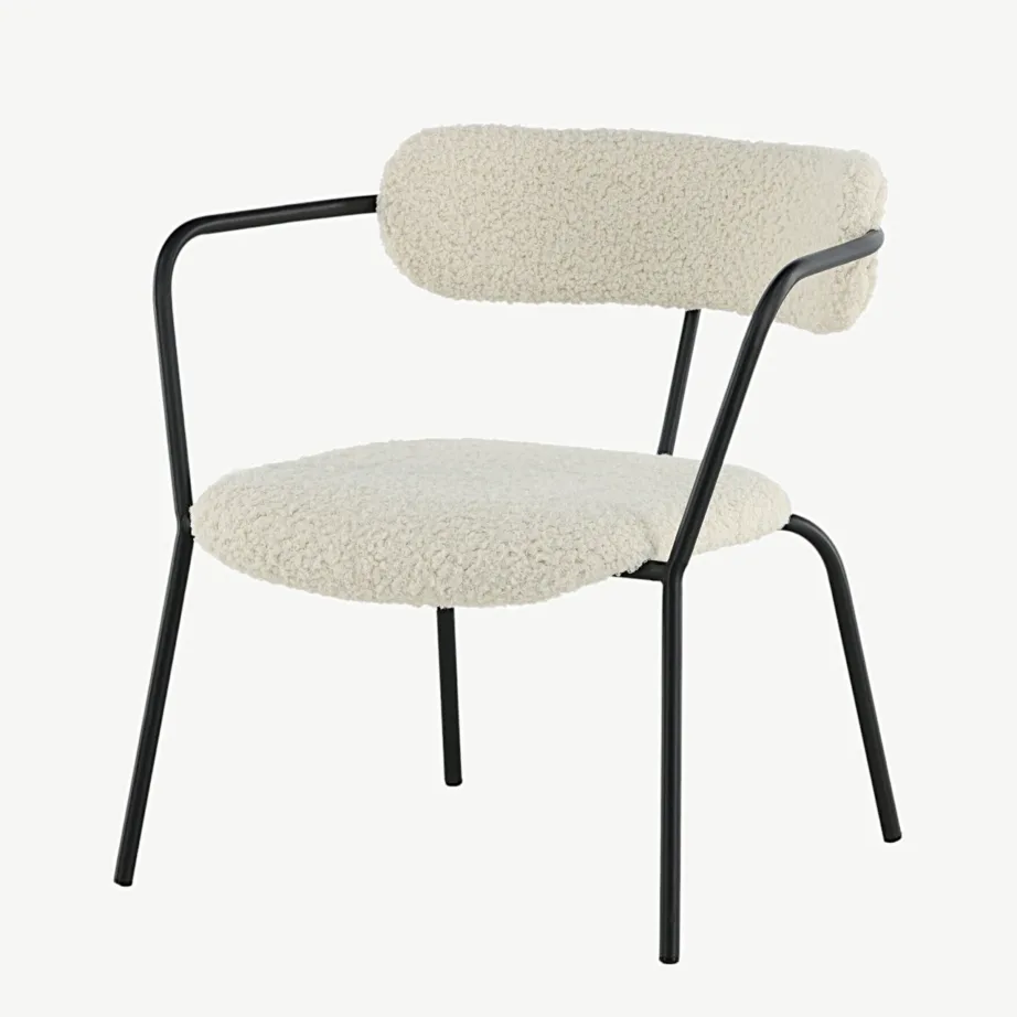 Duffy murdvalge buklee-kangaga tugitool musta metallraamiga, 15546-440 – 5