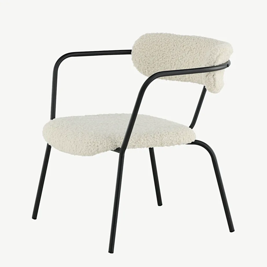 Duffy murdvalge buklee-kangaga tugitool musta metallraamiga, 15546-440 – 6