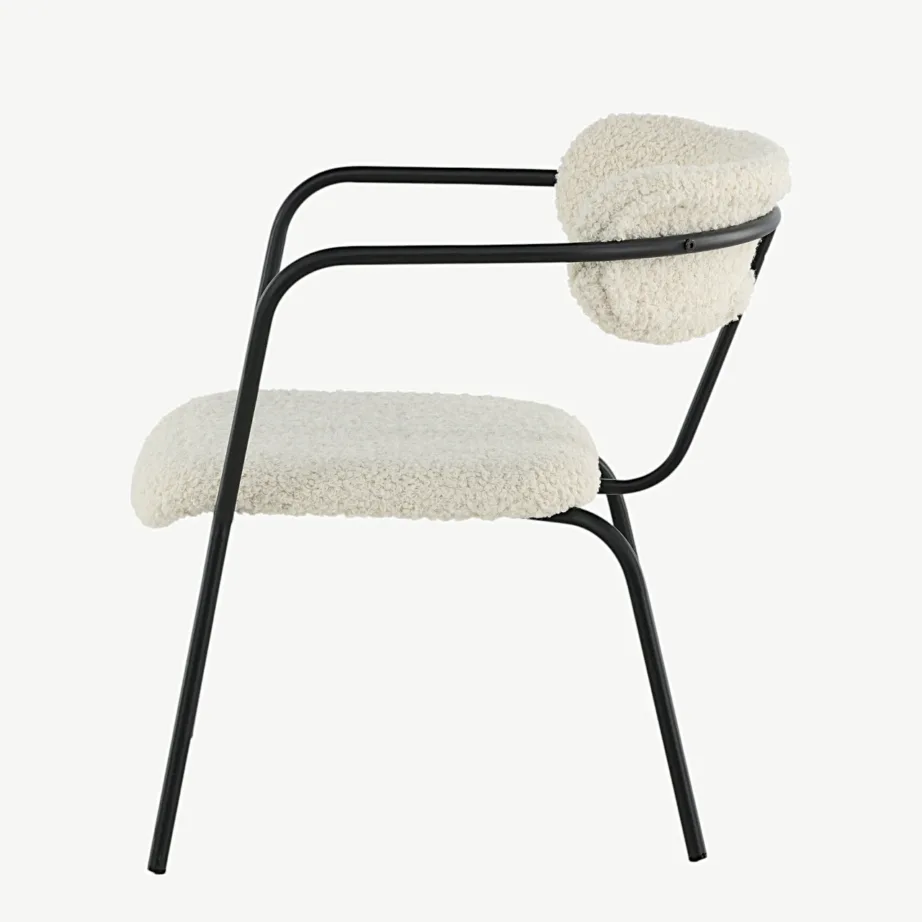 Duffy murdvalge buklee-kangaga tugitool musta metallraamiga, 15546-440 – 7