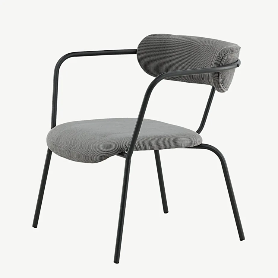 Hall velvetkordkangaga metallraamiga tugitool Duffy, 15546-955 – 6