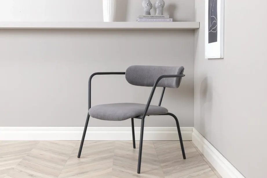 Hall velvetkordkangaga metallraamiga tugitool Duffy, 15546-955 – 9