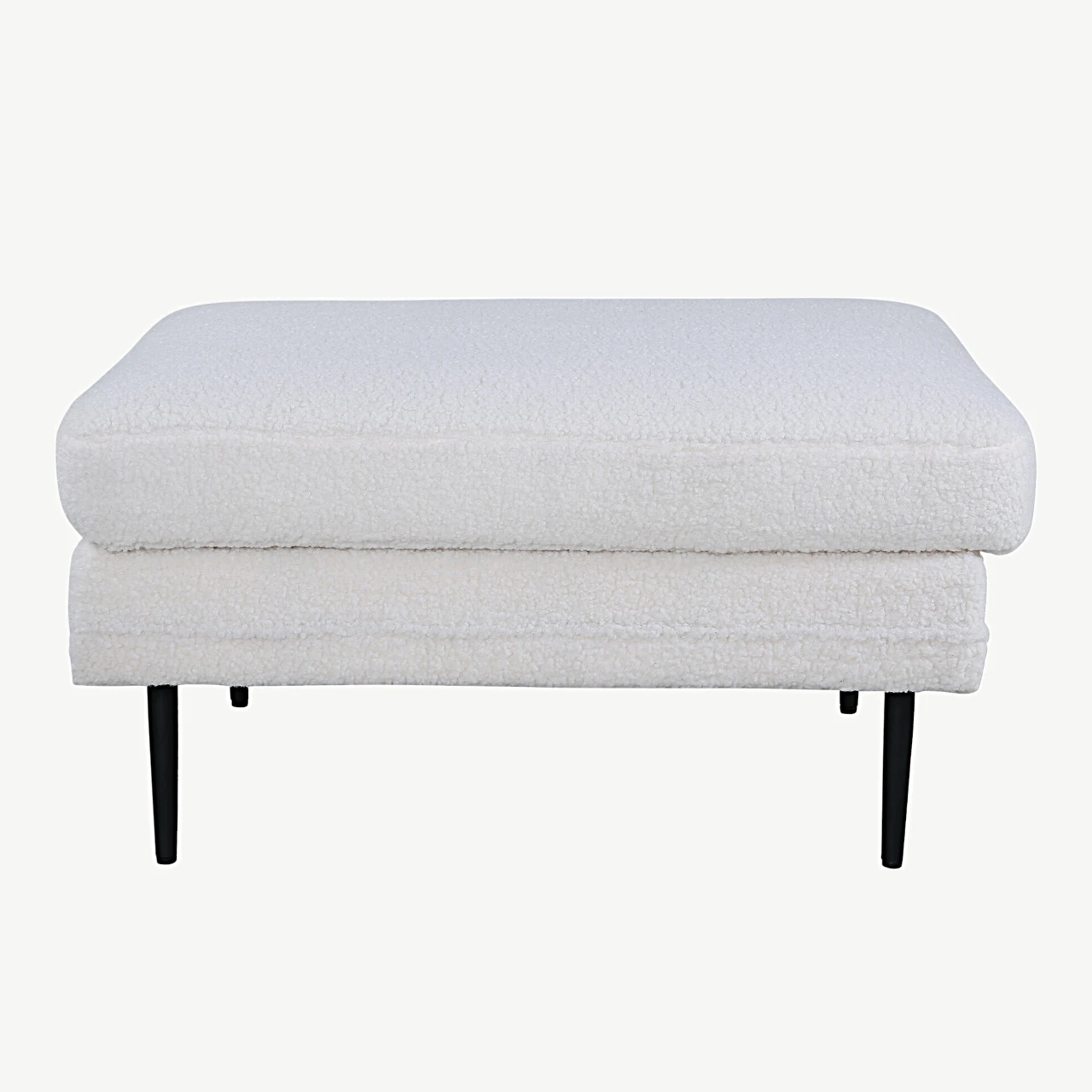 Valge bukleekangaga tumba Boom mustade terasjalgadega, 90 × 70 cm - 15550-000