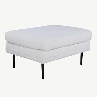 Valge bukleekangaga tumba Boom mustade terasjalgadega, 90 × 70 cm - 15550-000