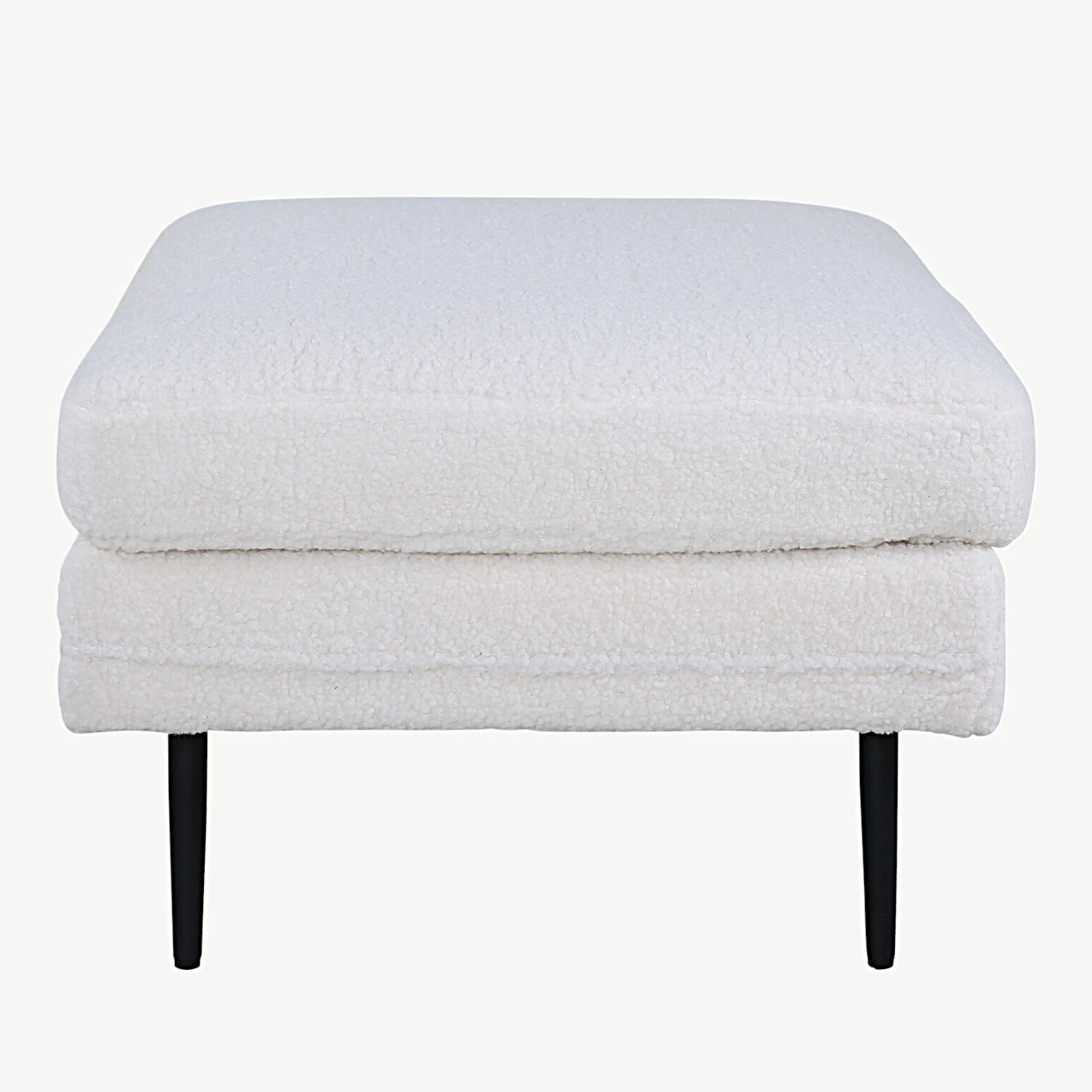 Valge bukleekangaga tumba Boom mustade terasjalgadega, 90 × 70 cm - 15550-000