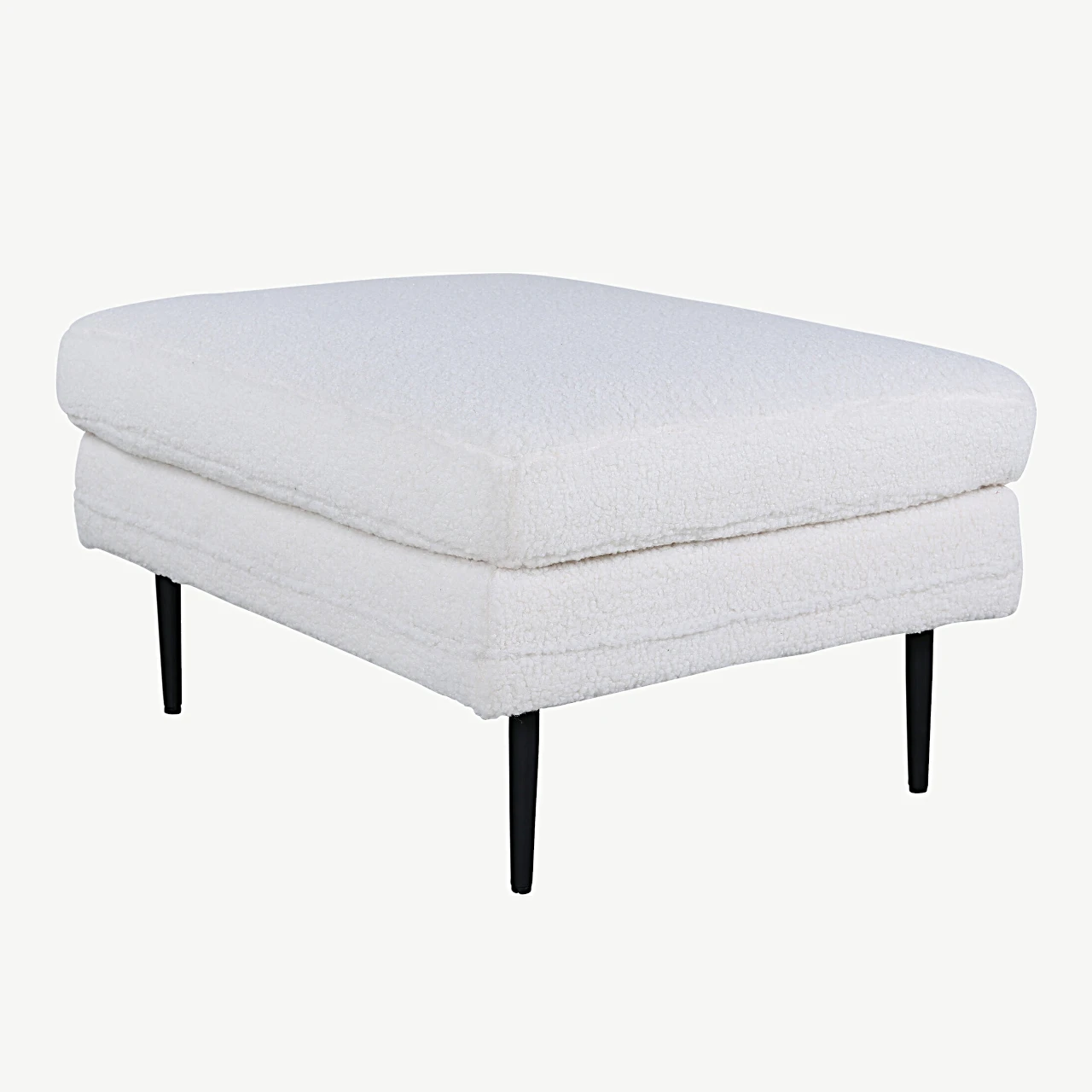 Valge bukleekangaga tumba Boom mustade terasjalgadega, 90 × 70 cm - 15550-000