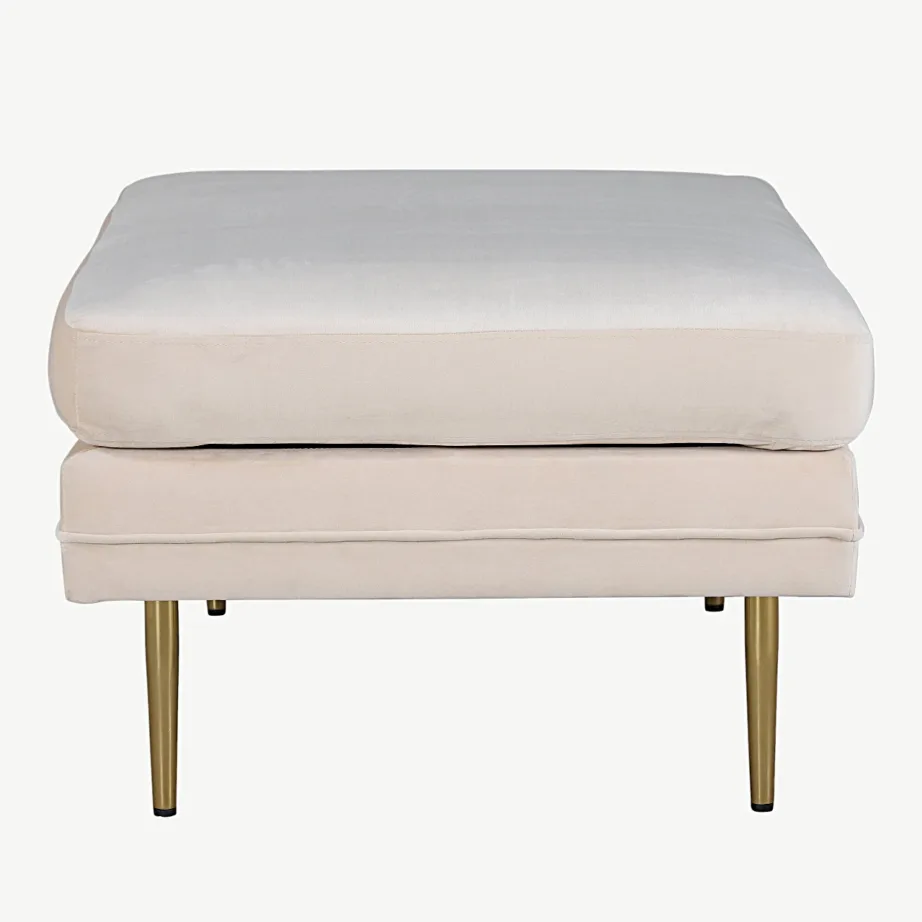 Beežist velvetkangast tumba Boom messingitooniliste metalljalgadega (90×70 cm), 15550-980 – 3