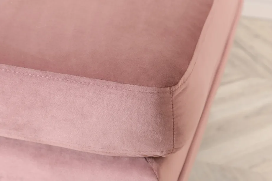 Roosa sametist ottoman Boom kuldsete terasjalgadega, 15550-989 – 10