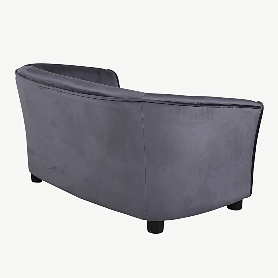 Tumehall sametist laste diivan Måna mustade plastjalgadega, 15551-955 – 4