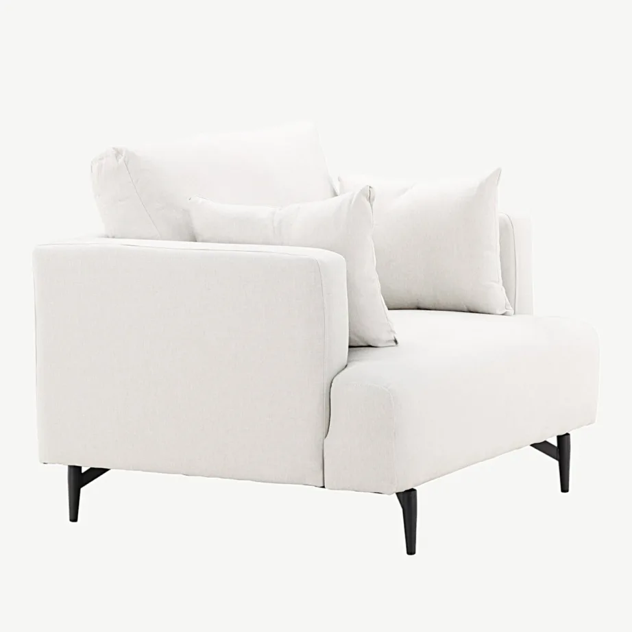 Beež linasegukangaga tugitool mustadel metalljalgadel Sofia sarjast, 15554-165 – 3