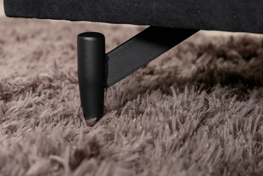 Mustast kangast tugitool Sofia (pulbervärvitud terasjalad), 15554-888 – 12