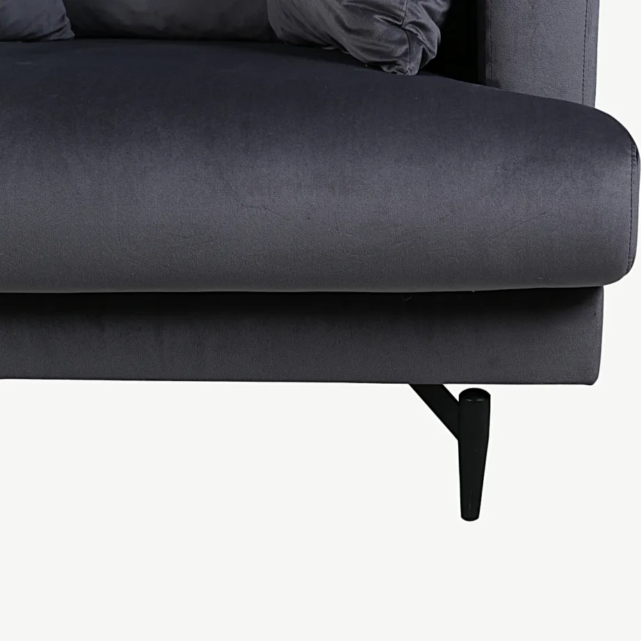 Tumehall sametist tugitool mustade metalljalgadega Sofia kollektsioonist, 15554-955 – 7