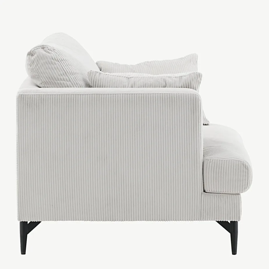 Beežist kordsametist tugitool Sofia mustade terasjalgadega, 15554-995 – 2