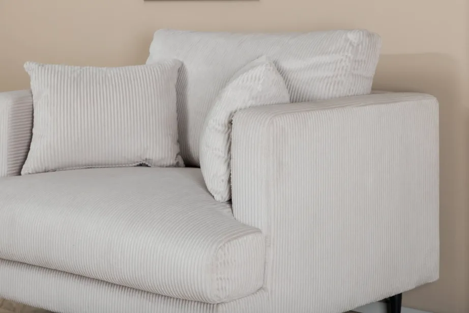 Beežist kordsametist tugitool Sofia mustade terasjalgadega, 15554-995 – 11