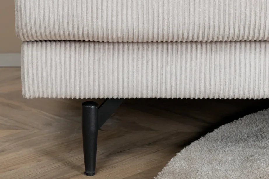 Beežist kordsametist tugitool Sofia mustade terasjalgadega, 15554-995 – 15