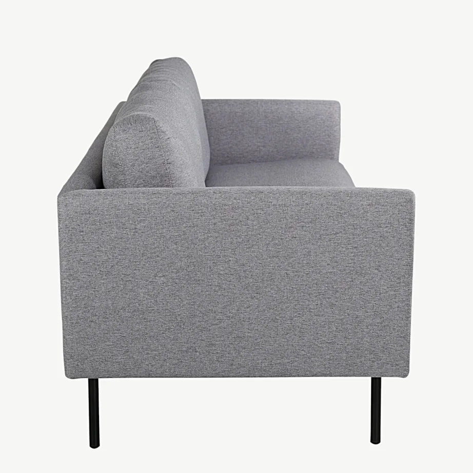 Kaheistmeline hall tekstiildiivan Zoom mustade metalljalgadega, 180 cm, 15555-655 – 5