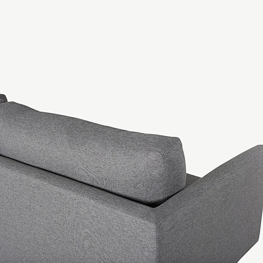 Kaheistmeline hall tekstiildiivan Zoom mustade metalljalgadega, 180 cm, 15555-655 – 7