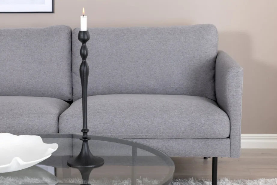 Kaheistmeline hall tekstiildiivan Zoom mustade metalljalgadega, 180 cm, 15555-655 – 13