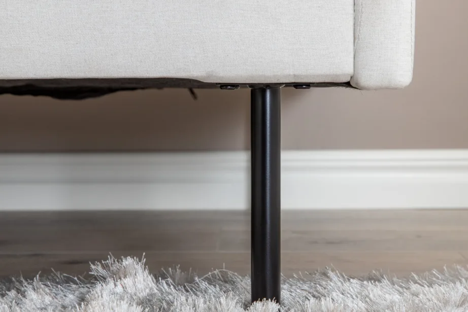 Zoom kaheistmeline diivan, hele polüester, mustad metalljalad, 15555-660 – 15