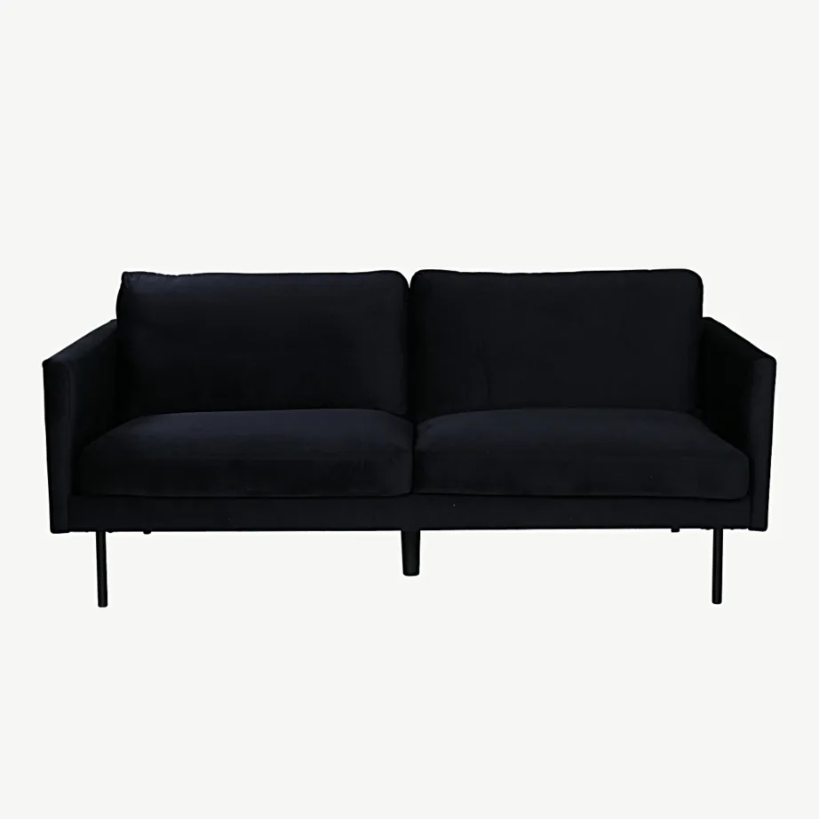 Kahekohaline must sametdiivan Zoom, metalljalgadel, 15555-888 – 2