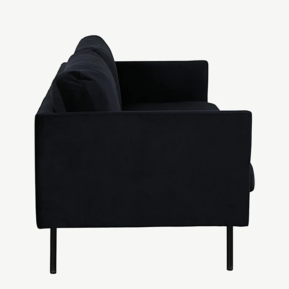 Kahekohaline must sametdiivan Zoom, metalljalgadel, 15555-888 – 3