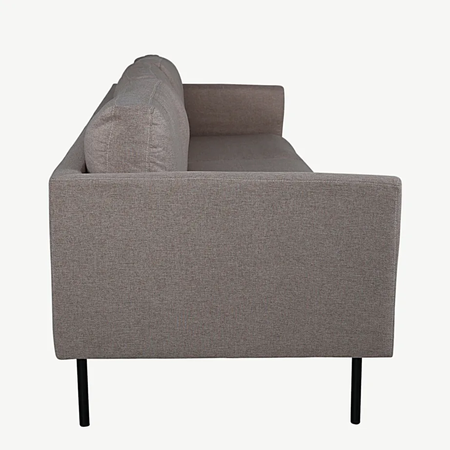 Pruun kolmekohaline diivan Zoom mustade metalljalgadega, 15556-657 – 3