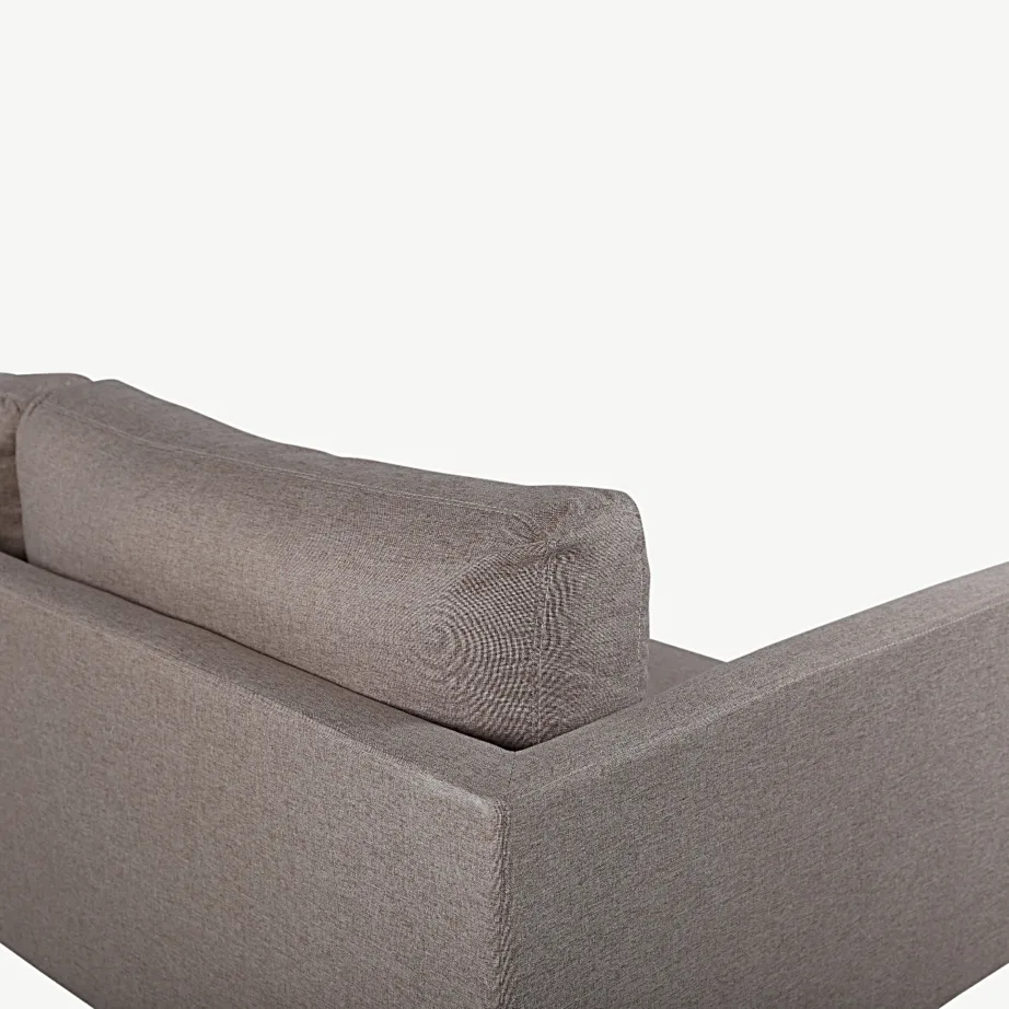 Pruun kolmekohaline diivan Zoom mustade metalljalgadega, 15556-657 – 5