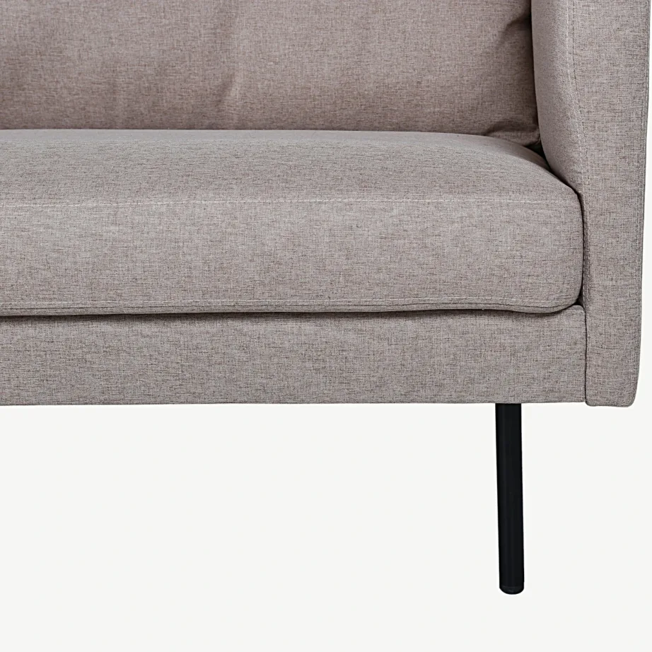 Pruun kolmekohaline diivan Zoom mustade metalljalgadega, 15556-657 – 7