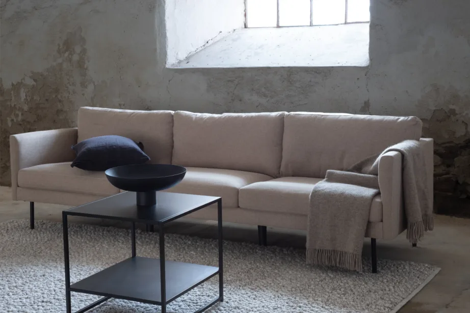 Pruun kolmekohaline diivan Zoom mustade metalljalgadega, 15556-657 – 9