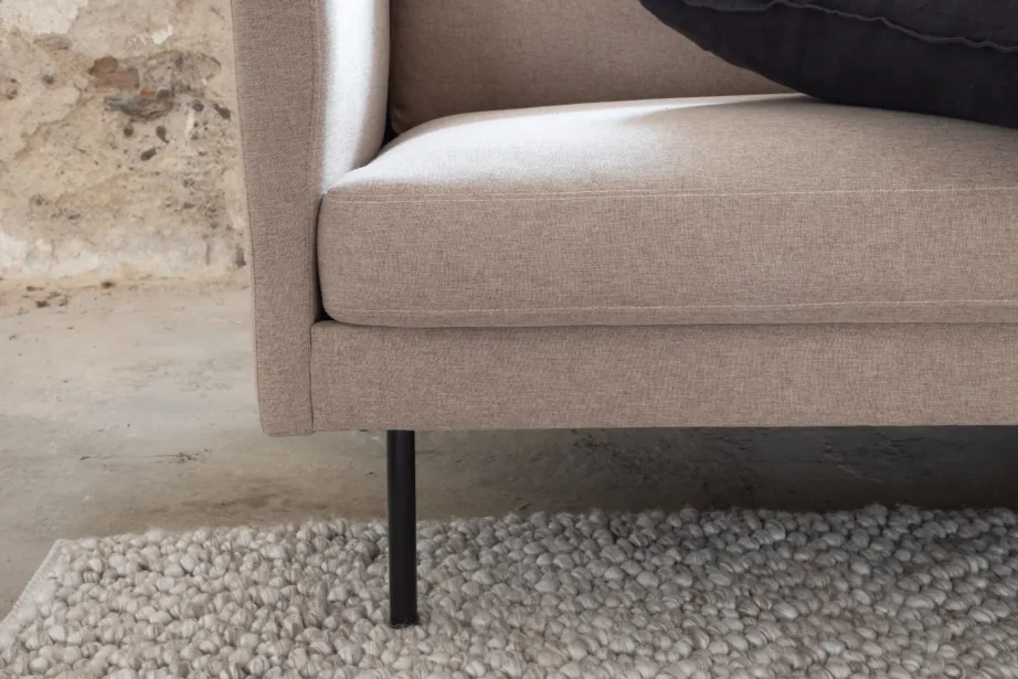 Pruun kolmekohaline diivan Zoom mustade metalljalgadega, 15556-657 – 11