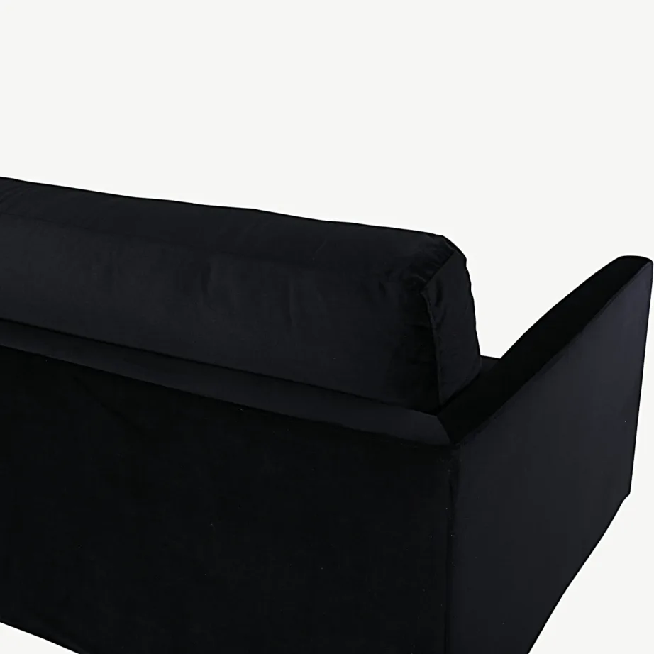 Kolmekohaline sametdiivan Zoom mustade metalljalgadega, 15556-888 – 5