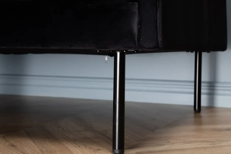 Kolmekohaline sametdiivan Zoom mustade metalljalgadega, 15556-888 – 12