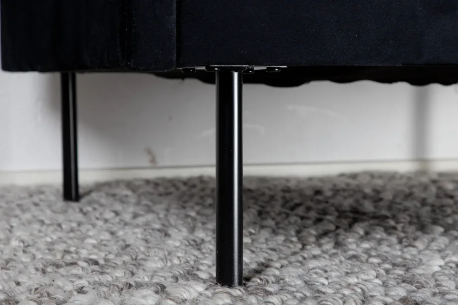 Põhjamaise disainiga must sametist tugitool Zoom, terasjalad, 15557-888 – 11