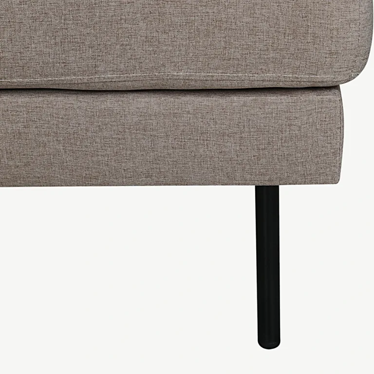 Pruunist polüesterkangast jalapink Zoom mustade metalljalgadega (85 × 64 cm) - 15558-657