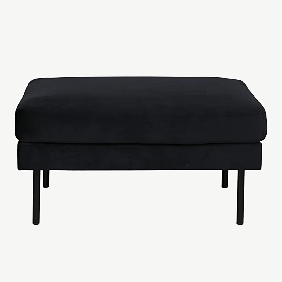 Mustast sametist tumba Zoom metalljalgadel, 85 x 64 cm, 15558-888 – 2