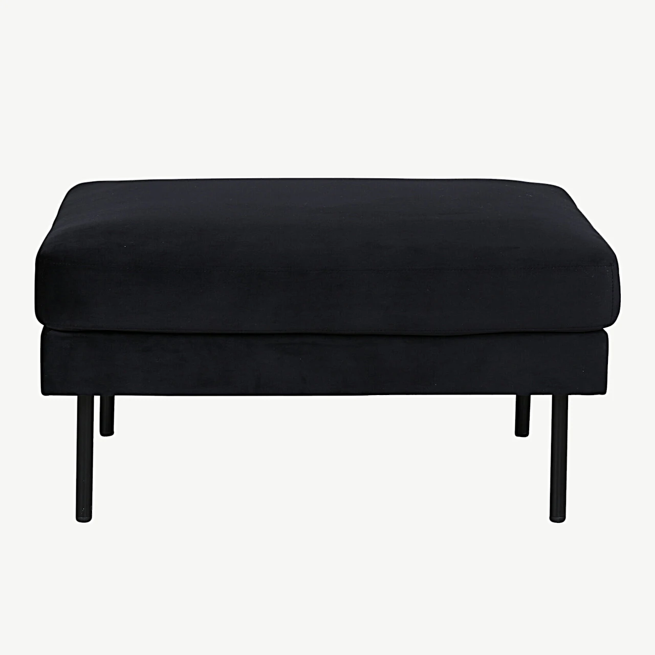 Mustast sametist tumba Zoom metalljalgadel, 85 x 64 cm - 15558-888