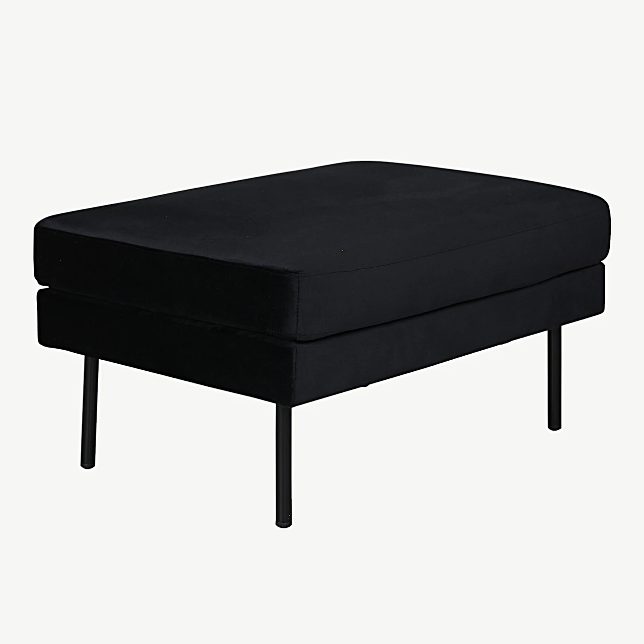 Mustast sametist tumba Zoom metalljalgadel, 85 x 64 cm - 15558-888