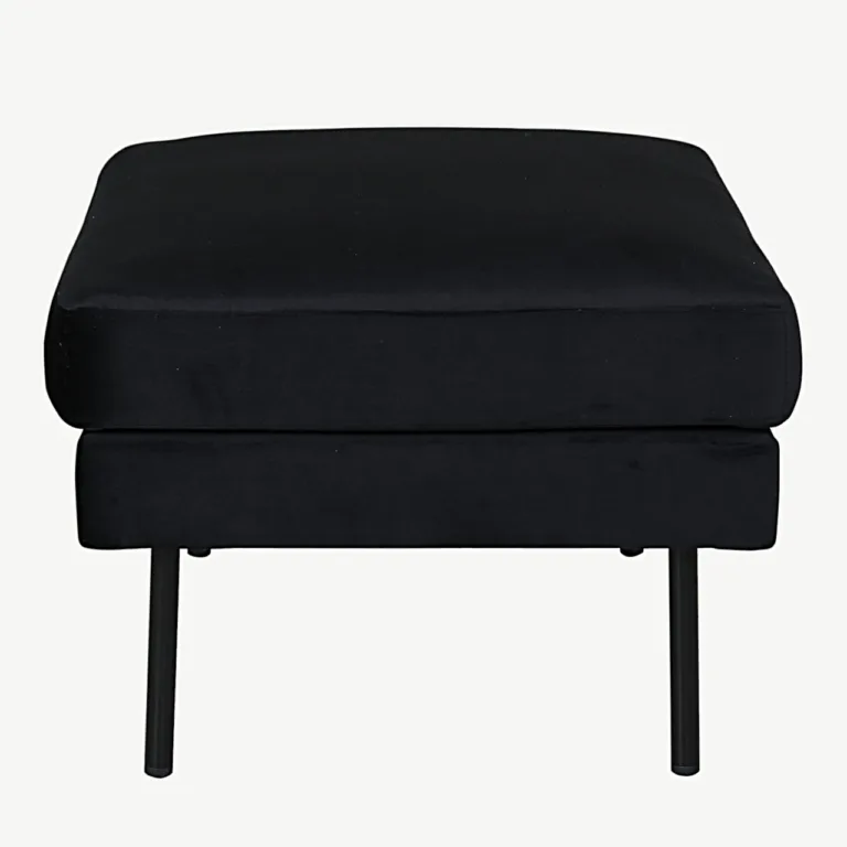 Mustast sametist tumba Zoom metalljalgadel, 85 x 64 cm - 15558-888