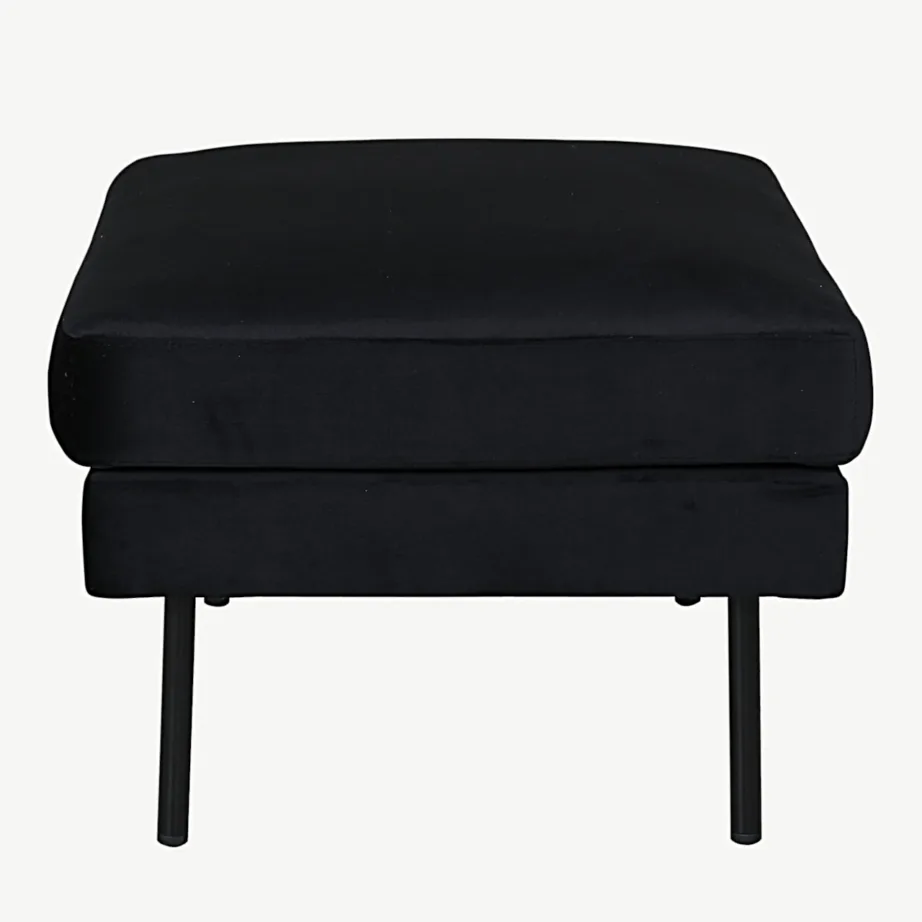 Mustast sametist tumba Zoom metalljalgadel, 85 x 64 cm, 15558-888 – 3