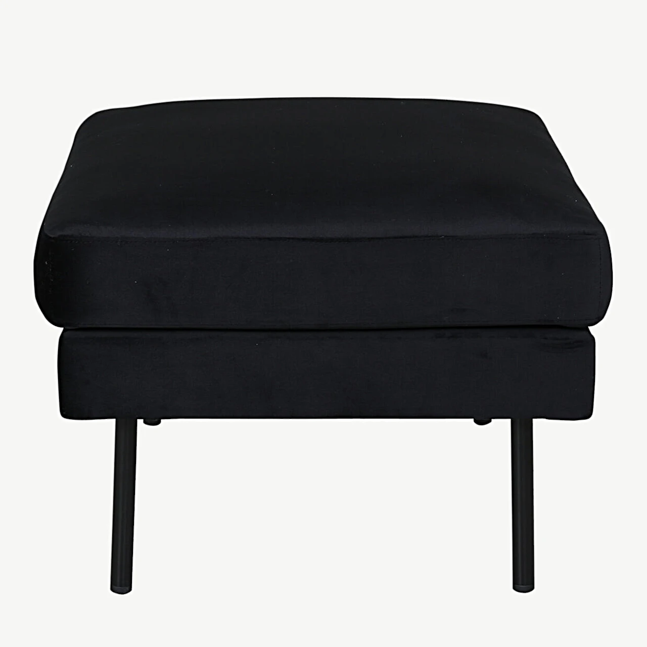 Mustast sametist tumba Zoom metalljalgadel, 85 x 64 cm - 15558-888