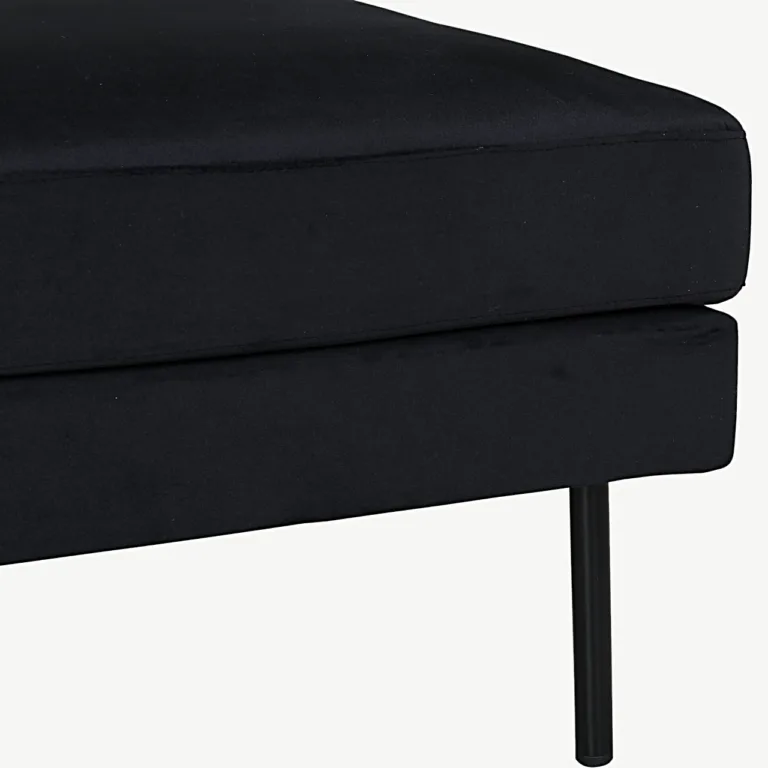 Mustast sametist tumba Zoom metalljalgadel, 85 x 64 cm - 15558-888