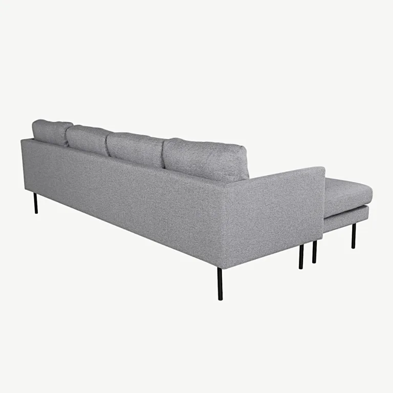 Hall põhjamaine nurkdiivan Zoom (polüestrist, mustad metalljalad, 260 × 154 cm) - 15559-655