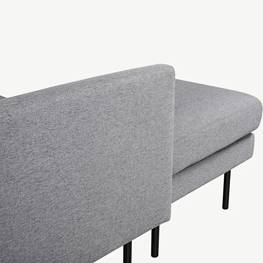 Hall põhjamaine U-kujuline nurgadiivan Zoom (polüestrist, mustad metalljalad, 260 × 154 cm), 15559-655 – 5