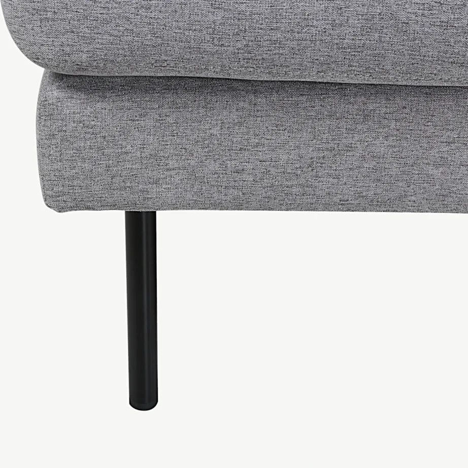 Hall põhjamaine U-kujuline nurgadiivan Zoom (polüestrist, mustad metalljalad, 260 × 154 cm), 15559-655 – 6