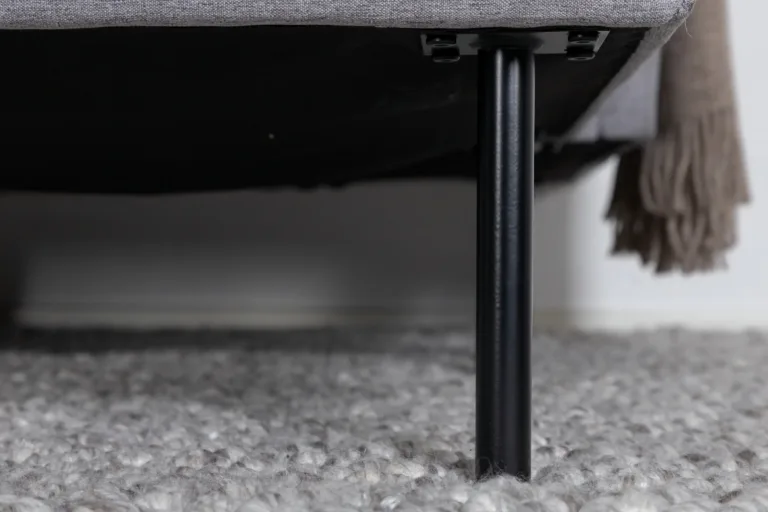 Hall põhjamaine nurkdiivan Zoom (polüestrist, mustad metalljalad, 260 × 154 cm) - 15559-655