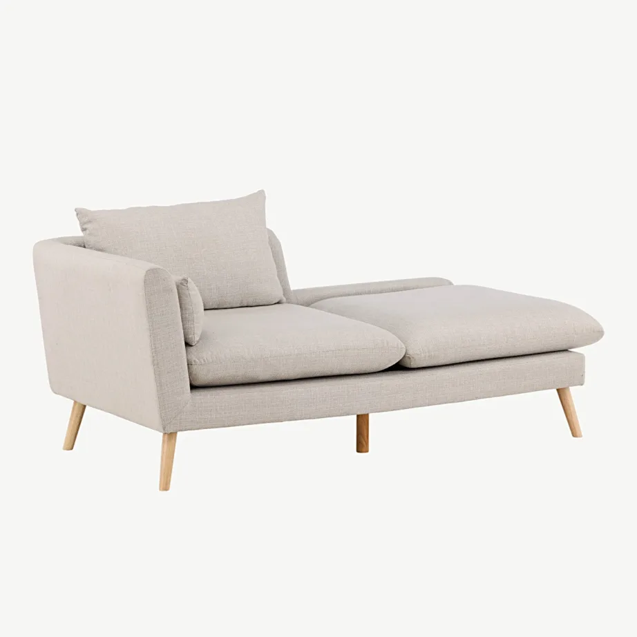 Beež kaheistmeline diivan Tacoma, polüesterlinane kangas, kummipuidust jalad, 15560-010 – 2