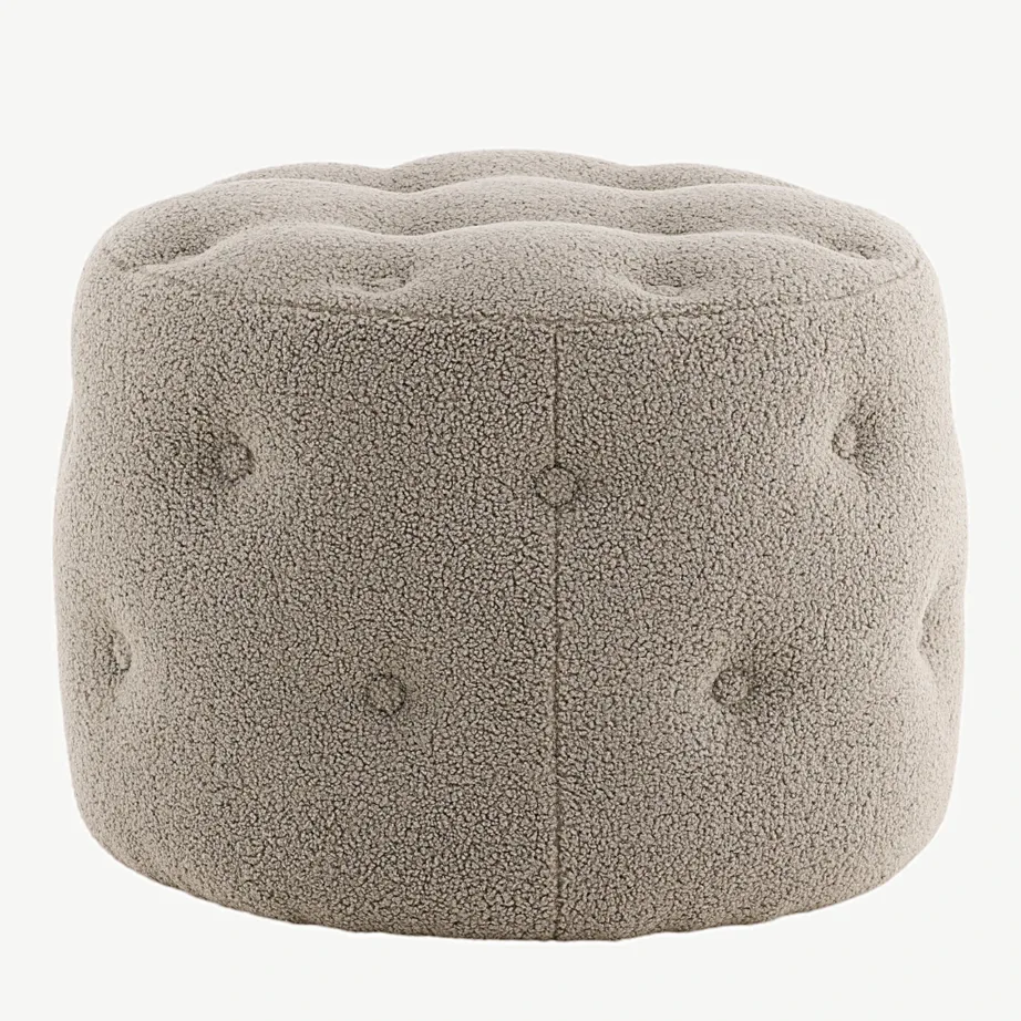 Hallikasbeež buklee-kattega tumba Benjamin, ø55 cm, 15560-405 – 2