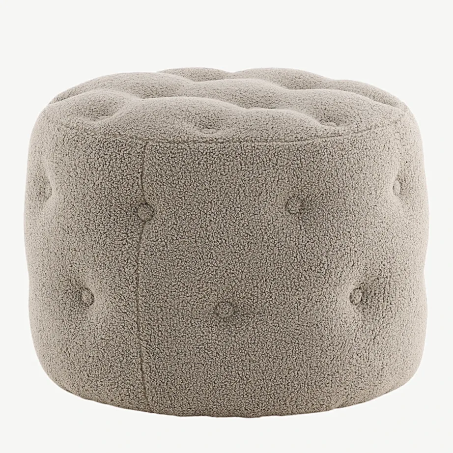 Hallikasbeež buklee-kattega tumba Benjamin, ø55 cm, 15560-405 – 3