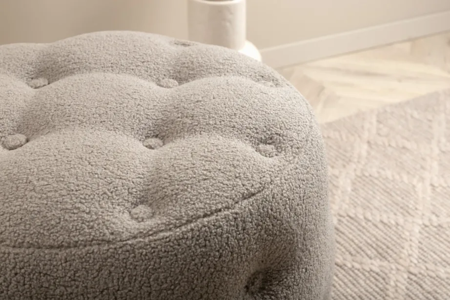 Hallikasbeež buklee-kattega tumba Benjamin, ø55 cm, 15560-405 – 10