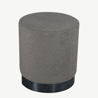 Hallikasbeežist teddy-kangast Benji tumb musta metallalusega - 15561-405